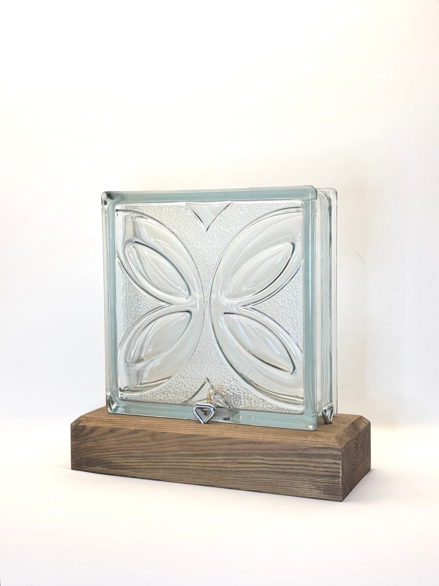 Tischlampe aus Vintage Glasbaustein: aaa