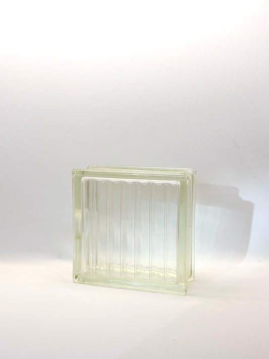 Tischlampe aus Vintage Glasbaustein DL - M