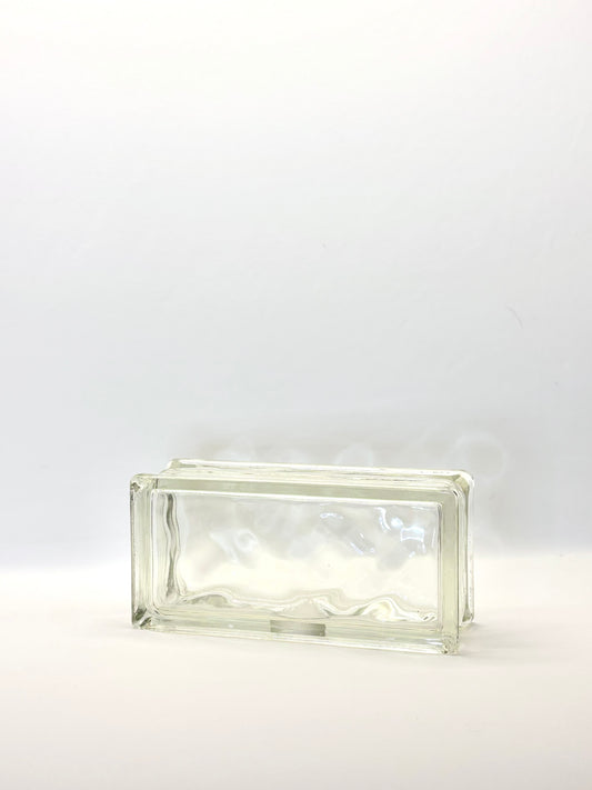 Tischlampe aus Vintage Glasbaustein: ööö - L