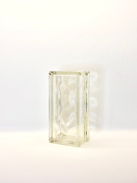 Tischlampe aus Vintage Glasbaustein: ppp - S